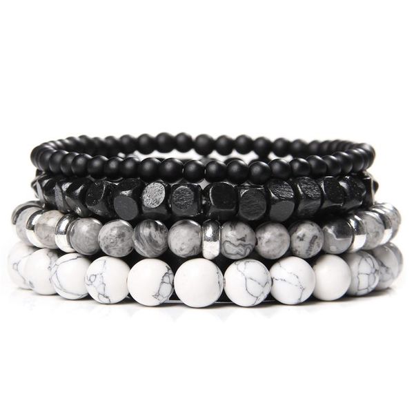 beaded, strands 4pcs/set natural stone beads bracelet men fashion hematite black lava onyx beaded bangle for couples friendship jewelry
beaded, strands 4pcs/set natural stone beads bracelet men fashion hematite black lava onyx beaded bangle for couples friendship jewelry