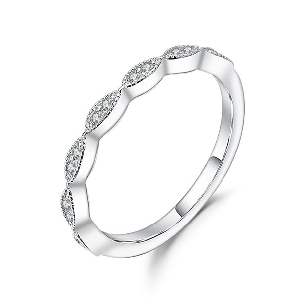 gem's ballet 1.2mm half art deco ring 0.08ct ef color 925 sterling silver wedding band for women jewelry 211217, Slivery;golden 
gem's ballet 1.2mm half art deco ring 0.08ct ef color 925 sterling silver wedding band for women jewelry 211217, Slivery;golden
