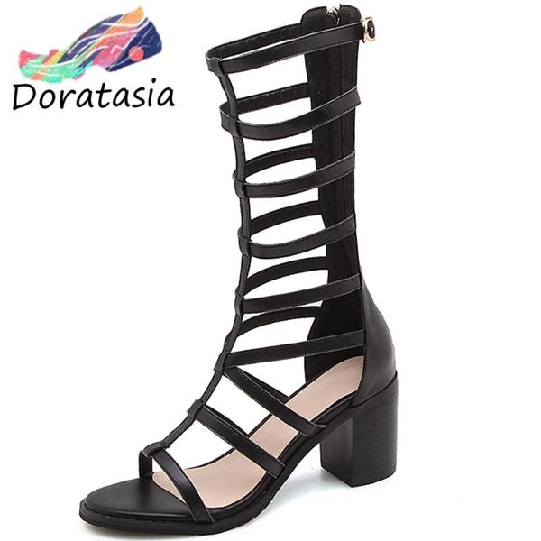 ladies summer elegant dress sandals mid-calf gladiator women 2021 high block heels shoes woman, Black
ladies summer elegant dress sandals mid-calf gladiator women 2021 high block heels shoes woman, Black