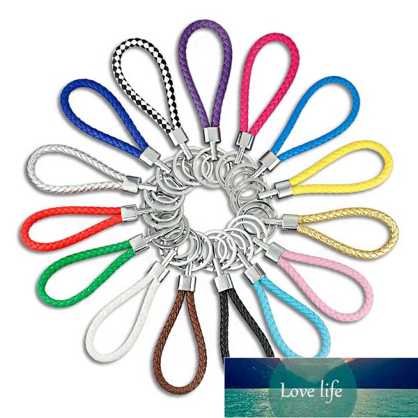 15 colors pu leather braided woven rope double rings fit diy bag pendant key chains holder car keyrings men women keychains k224, Silver
15 colors pu leather braided woven rope double rings fit diy bag pendant key chains holder car keyrings men women keychains k224, Silver