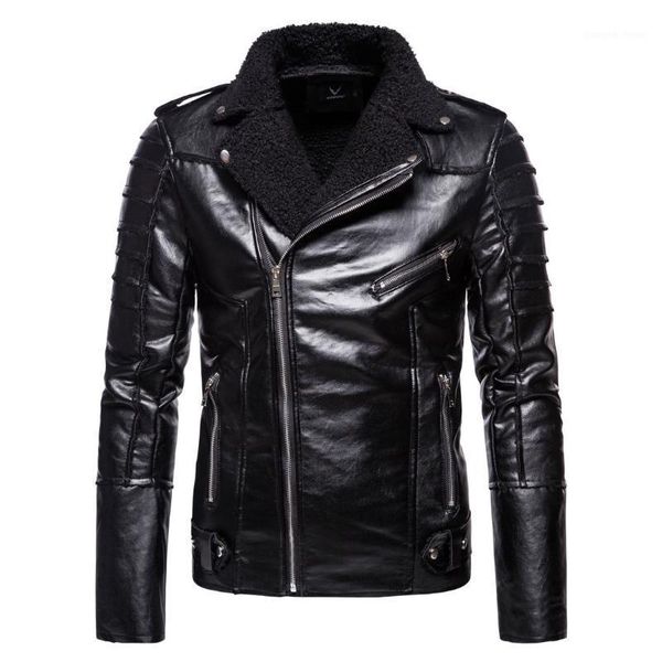 men's fur & faux autumn winter foreign trade plus size men leather jacket trend subcode thickened lapel coat male fashion, Black
men's fur & faux autumn winter foreign trade plus size men leather jacket trend subcode thickened lapel coat male fashion, Black