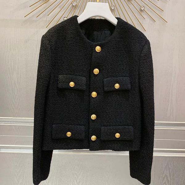 women's jackets 2021 spring women tweed jacket casual single breasted pocket long sleeve elegant coat runway designer, Black;brown
women's jackets 2021 spring women tweed jacket casual single breasted pocket long sleeve elegant coat runway designer, Black;brown