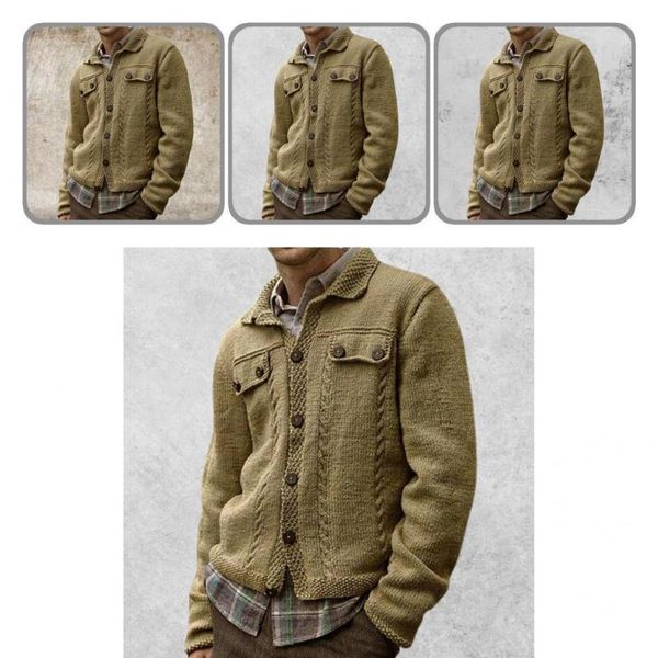 men's sweaters thickened chic solid color buttons closure sweater pure men knitwear skin-friendly for holiday, White;black
men's sweaters thickened chic solid color buttons closure sweater pure men knitwear skin-friendly for holiday, White;black