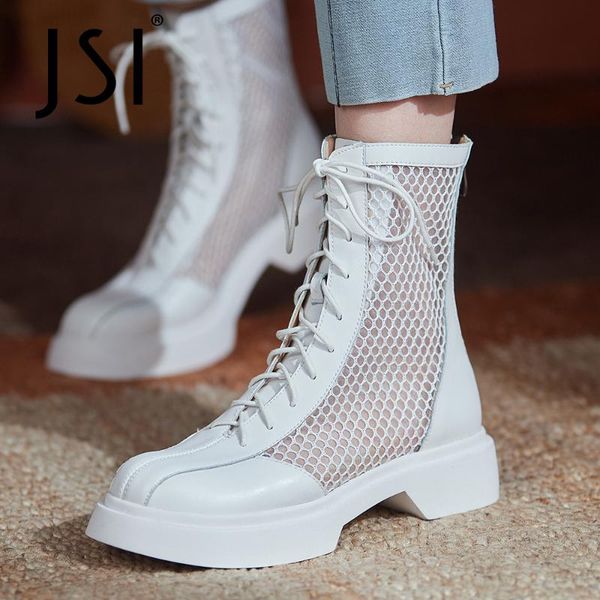 boots jsi summer women platform round toe genuine leather lace-up square heel leisure breathable style shoes 2021 vo26, Black
boots jsi summer women platform round toe genuine leather lace-up square heel leisure breathable style shoes 2021 vo26, Black