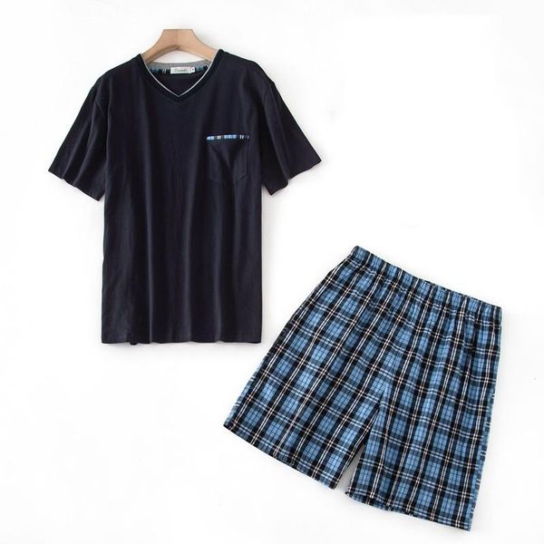men's sleepwear arrival summer men 100% cotton pajama sets short sleeve suit male casual pyjamas plaid pijama hombre, Black;brown
men's sleepwear arrival summer men 100% cotton pajama sets short sleeve suit male casual pyjamas plaid pijama hombre, Black;brown