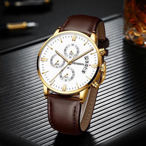 wristwatches dengqin men watches luxury quartz stainless steel dial casual watch male day date relogio masculino, Slivery;brown
wristwatches dengqin men watches luxury quartz stainless steel dial casual watch male day date relogio masculino, Slivery;brown