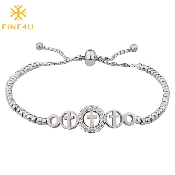 charm bracelets fine4u b289 stainless steel cross bracelet with cubic zirconia adjustable slide healing beaded for men women, Golden;silver
charm bracelets fine4u b289 stainless steel cross bracelet with cubic zirconia adjustable slide healing beaded for men women, Golden;silver