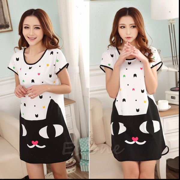 fashion cute cartoon women sleepwear polka dot short sleeve sleepshirt sleepdress 10 styles, Black;red
fashion cute cartoon women sleepwear polka dot short sleeve sleepshirt sleepdress 10 styles, Black;red