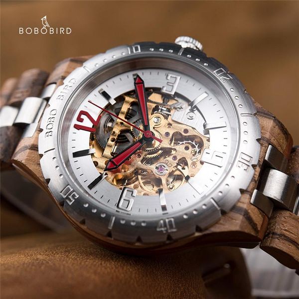 wristwatches bobo bird men's automatic mechanical watch wood man clock brand movement in gift box relojes para hombre, Slivery;brown
wristwatches bobo bird men's automatic mechanical watch wood man clock brand movement in gift box relojes para hombre, Slivery;brown