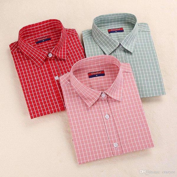 women's blouses & shirts brand new womens plaid cotton long sleeve ladies red shirt female tartan women j1nz, White
women's blouses & shirts brand new womens plaid cotton long sleeve ladies red shirt female tartan women j1nz, White