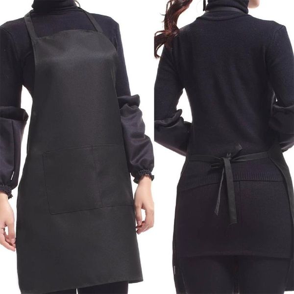 aprons black color 63x70cm polyester classic design work apron kitchen with pocket couples
aprons black color 63x70cm polyester classic design work apron kitchen with pocket couples
