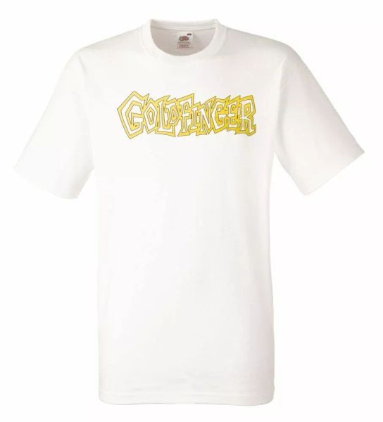 goldfinger logo white herren t-shirt men rock band tee shirt, White;black 
goldfinger logo white herren t-shirt men rock band tee shirt, White;black
