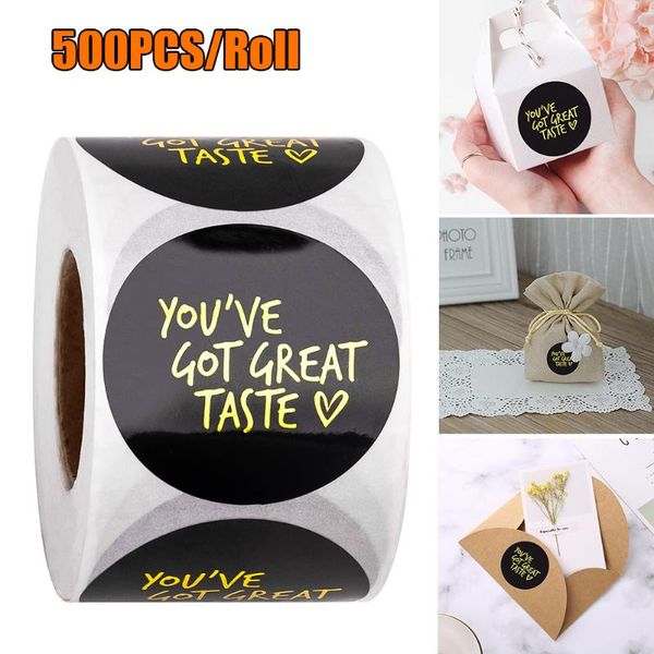 gift wrap 500pcs/ roll you've got great taste stickers gold foil business thank you wrapped party stationery sticker
gift wrap 500pcs/ roll you've got great taste stickers gold foil business thank you wrapped party stationery sticker