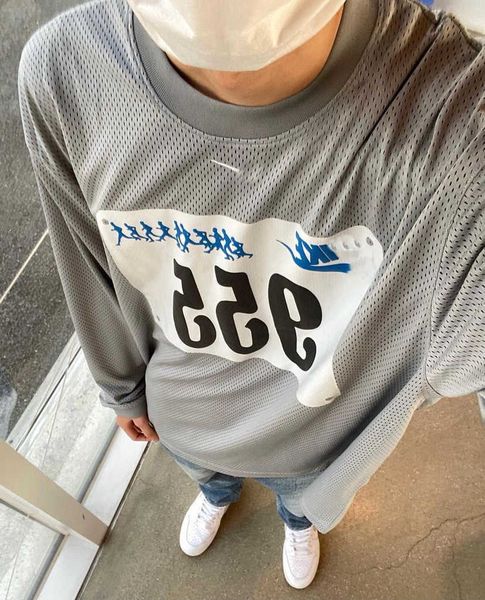 zp quality cpfm co branded high street alphabet print loose round neck embroidery mesh oversize t long sleeve36mk, White;black
zp quality cpfm co branded high street alphabet print loose round neck embroidery mesh oversize t long sleeve36mk, White;black