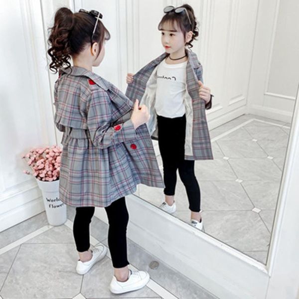 coat plaid drawstring waist jacket for girls chinese blazer winter jackets teenager korean trench clothes, Blue;gray
coat plaid drawstring waist jacket for girls chinese blazer winter jackets teenager korean trench clothes, Blue;gray