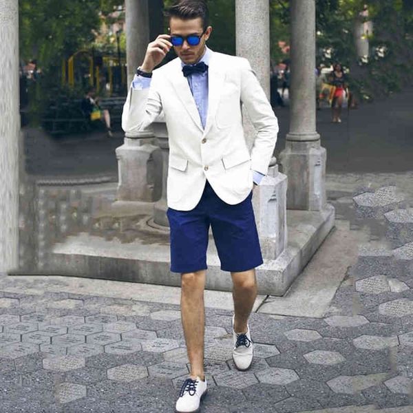 men's suits & blazers ivory summer men with short blue pants casual bridegroom tuxedos for wedding slim fit 2 piece male fashion blazer, White;black
men's suits & blazers ivory summer men with short blue pants casual bridegroom tuxedos for wedding slim fit 2 piece male fashion blazer, White;black