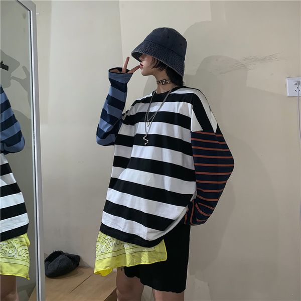 woherb oversized cotton long sleeve t shirt striped print contrast tees women and man autumn 2021 streetwear harajuku tshirts, White
woherb oversized cotton long sleeve t shirt striped print contrast tees women and man autumn 2021 streetwear harajuku tshirts, White
