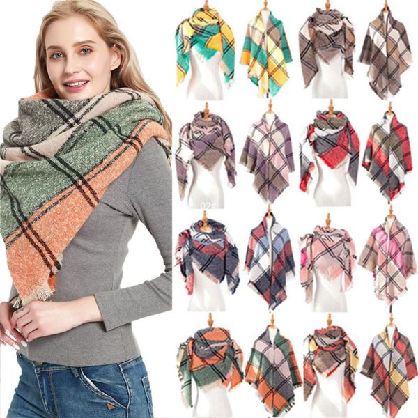 scarves europe and the united states autumn winter triangle scarf ladies plaid tassel shawl fashion, Blue;gray
scarves europe and the united states autumn winter triangle scarf ladies plaid tassel shawl fashion, Blue;gray