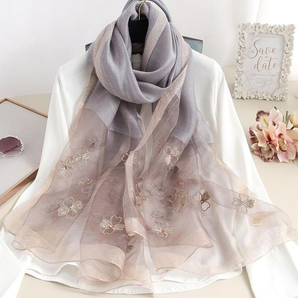scarves summer light thin silk wool scarf female long shawl women sunscreen bandana floral embroidery mori girl 2021 soft stoles, Blue;gray
scarves summer light thin silk wool scarf female long shawl women sunscreen bandana floral embroidery mori girl 2021 soft stoles, Blue;gray
