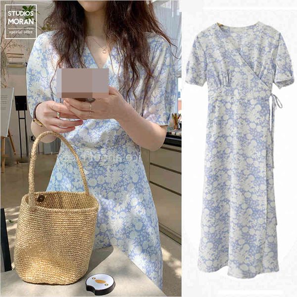 2021 summer new sweet college chic blue floral dress v-neck mid-length dresses party night club dress 2020 x0521, Black;gray
2021 summer new sweet college chic blue floral dress v-neck mid-length dresses party night club dress 2020 x0521, Black;gray