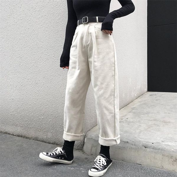 women's pants & capris fashion simple casual solid pant girls all-match fresh loose high waist thin women 2021 spring autumn femme, Black;white
women's pants & capris fashion simple casual solid pant girls all-match fresh loose high waist thin women 2021 spring autumn femme, Black;white