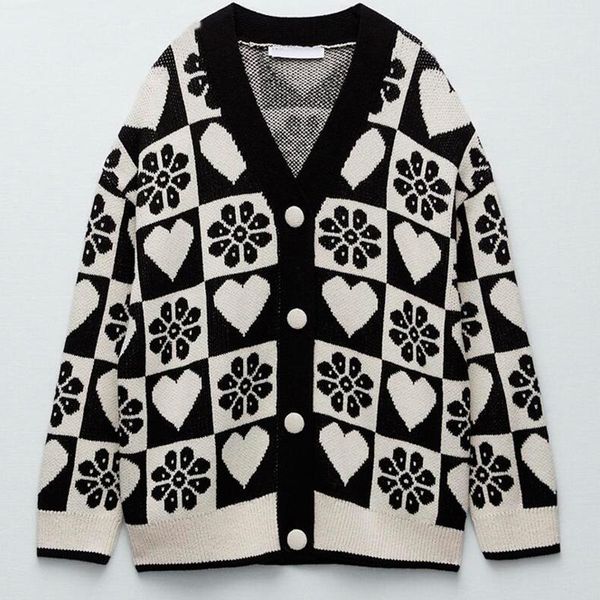 women's knits & tees zaaho spring autumn women v-neck knitted cardigans single breasted printed loose sweaters female casual soft jumpe, White
women's knits & tees zaaho spring autumn women v-neck knitted cardigans single breasted printed loose sweaters female casual soft jumpe, White