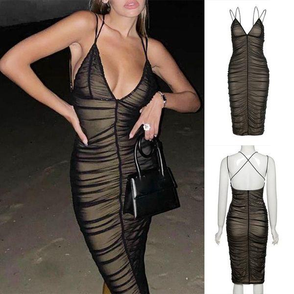 casual dresses suspenders women's mesh pleated tight-fitting dress solid color beach party fashion street outfit, Black;gray
casual dresses suspenders women's mesh pleated tight-fitting dress solid color beach party fashion street outfit, Black;gray