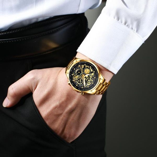 wristwatches nibosi vip mens watches fashion gold skeleton quartz watch men sport wristwatch waterproof clock male, Slivery;brown
wristwatches nibosi vip mens watches fashion gold skeleton quartz watch men sport wristwatch waterproof clock male, Slivery;brown