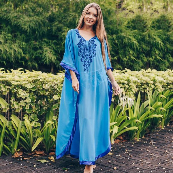 embroidery kaftan beach tunic cotton cover up saida de praia swimwear women bikini pareo sarong beachwear women's, White;black
embroidery kaftan beach tunic cotton cover up saida de praia swimwear women bikini pareo sarong beachwear women's, White;black