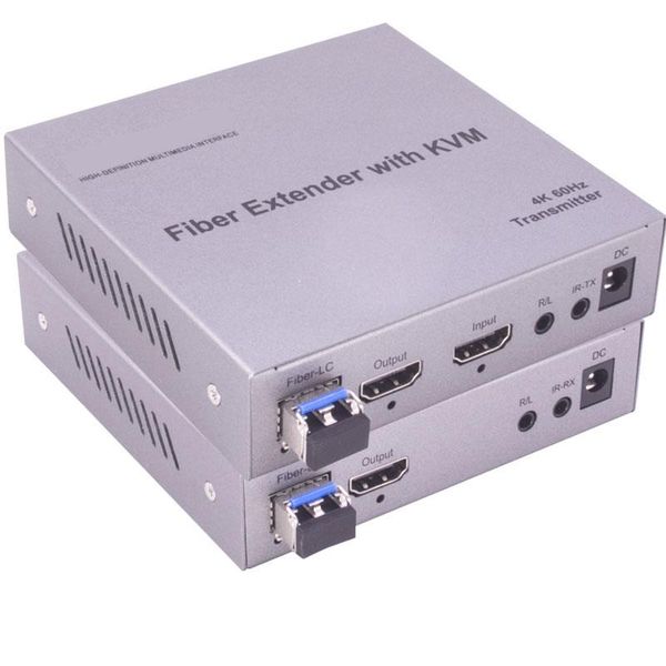 4k 60hz kvm -compatible extender by fiber optic cable 20km transmitter receiver audio video converter fit usb keyboard mouse cables & co con
4k 60hz kvm -compatible extender by fiber optic cable 20km transmitter receiver audio video converter fit usb keyboard mouse cables & co con
