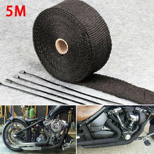 roll fiberglass exhaust manifold headers insulat pipe heat wrap tape blacks +4 ties kit
roll fiberglass exhaust manifold headers insulat pipe heat wrap tape blacks +4 ties kit