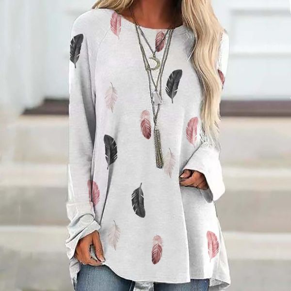 women's t-shirt long sleeve t-shirts women clothes o neck print casual autumn graphic t shirts ladies loose tee, White
women's t-shirt long sleeve t-shirts women clothes o neck print casual autumn graphic t shirts ladies loose tee, White