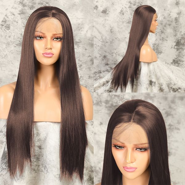 costume accessories 180 density 26 inch long straight brown synthetic lace front wig for black women with baby hair cosplay wigs natural hai, Silver
costume accessories 180 density 26 inch long straight brown synthetic lace front wig for black women with baby hair cosplay wigs natural hai, Silver