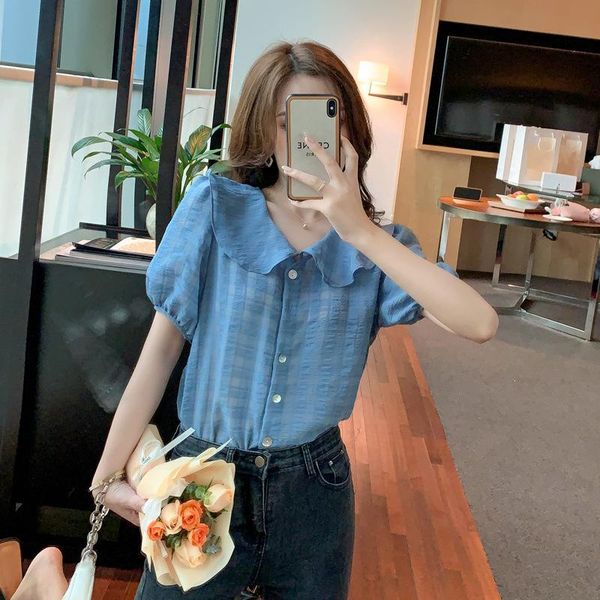 women's blouses & shirts real s spot good quality 2021 summer ruffle chiffon shirt simple temperament korean women, White
women's blouses & shirts real s spot good quality 2021 summer ruffle chiffon shirt simple temperament korean women, White