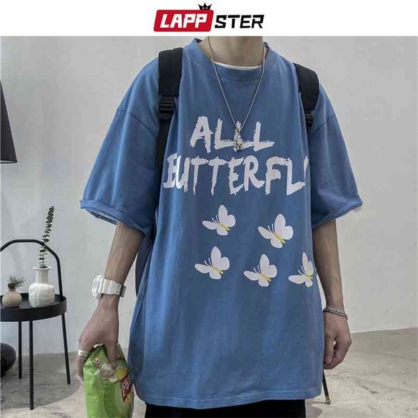 lappster men harajuku butterfly t-shirts half sleeve summer mens korean oversized t shirt vintage streetwear cotton tees 210322, White;black
lappster men harajuku butterfly t-shirts half sleeve summer mens korean oversized t shirt vintage streetwear cotton tees 210322, White;black