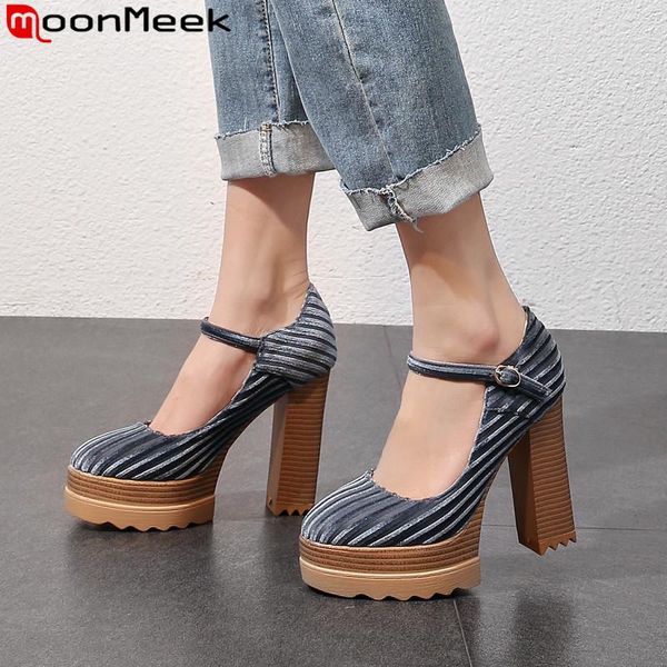 dress shoes moonmeek big size 32-42 fashion pumps women round toe shallow buckle thick high heels 2021, Black
dress shoes moonmeek big size 32-42 fashion pumps women round toe shallow buckle thick high heels 2021, Black