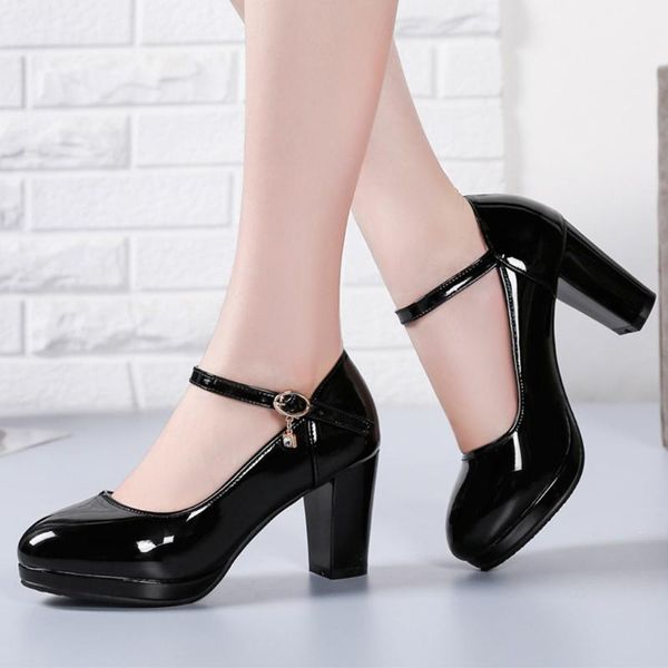 dress shoes pumps women's summer thick heel high-heeled 8 cm europe wind retro fashion temperament simple shoes#3, Black
dress shoes pumps women's summer thick heel high-heeled 8 cm europe wind retro fashion temperament simple shoes#3, Black