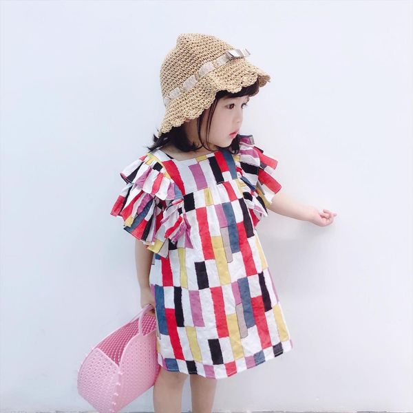 summer girls colourful block girl dress flying sleeve korean american style clothes fashion baby clothing, Red;yellow
summer girls colourful block girl dress flying sleeve korean american style clothes fashion baby clothing, Red;yellow