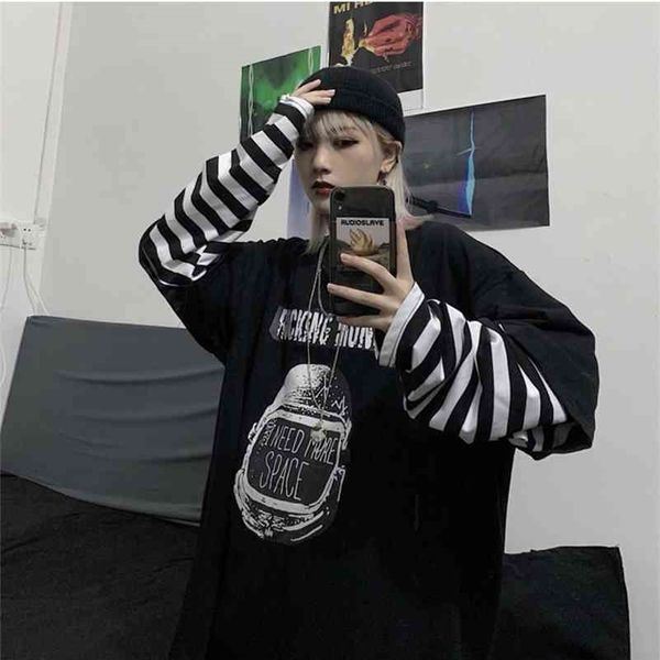 women clothes tshirts women casual letter print tees harajuku long sleeve loose tshirts hip hop streetwear oversized shirt 210324, White
women clothes tshirts women casual letter print tees harajuku long sleeve loose tshirts hip hop streetwear oversized shirt 210324, White