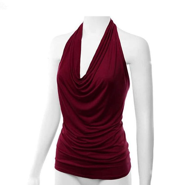 women's t-shirt bottoming shirt solid color v-neck sleeveless loose fashion vest backless ladies four-piece suit, White
women's t-shirt bottoming shirt solid color v-neck sleeveless loose fashion vest backless ladies four-piece suit, White