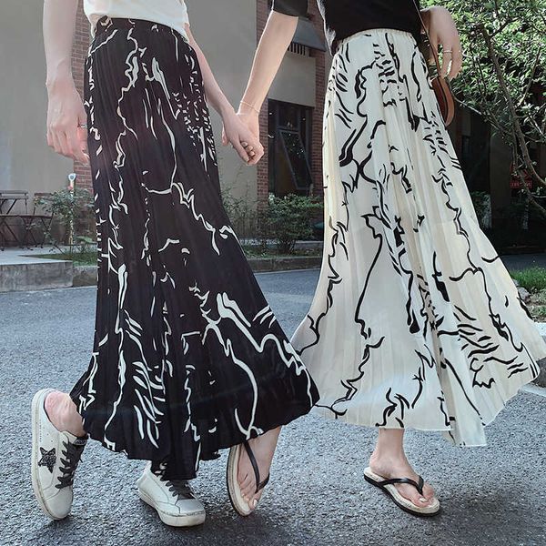 skirts high waist long pleated womens summer korean fashion print maxi chiffon ladies jupe plissee femme 4z32, Black
skirts high waist long pleated womens summer korean fashion print maxi chiffon ladies jupe plissee femme 4z32, Black
