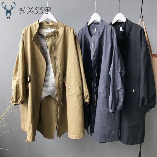 women's trench coats hxjjp ladies khaki coat women fashion waterfall korean loose autumn winter thin type windbreaker female, Tan;black
women's trench coats hxjjp ladies khaki coat women fashion waterfall korean loose autumn winter thin type windbreaker female, Tan;black