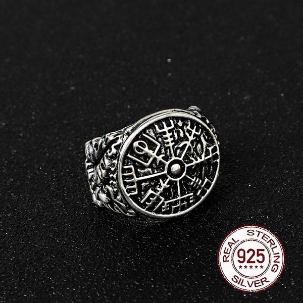 cluster rings 925 sterling silver viking vegvisir rune shield adjustable ring with vintage wood box as gift, Golden;silver
cluster rings 925 sterling silver viking vegvisir rune shield adjustable ring with vintage wood box as gift, Golden;silver