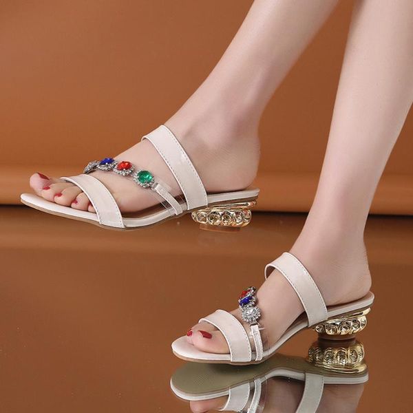 slippers shoes women summer fashion casual square heels pu open toe outdoor flat with crystal woman sandalsjan13, Black
slippers shoes women summer fashion casual square heels pu open toe outdoor flat with crystal woman sandalsjan13, Black