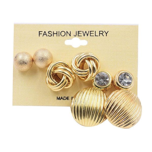 stud winterxue 3pairs/set punk gold color big geometric earrings set for women jewelry fashion crystal mixed, Golden;silver
stud winterxue 3pairs/set punk gold color big geometric earrings set for women jewelry fashion crystal mixed, Golden;silver