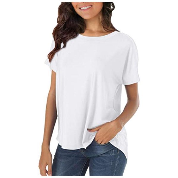 women's t-shirt summer t-shirts women solid color short sleeve style simple loose all-match students harajuku soft casual trendy chic b, White
women's t-shirt summer t-shirts women solid color short sleeve style simple loose all-match students harajuku soft casual trendy chic b, White