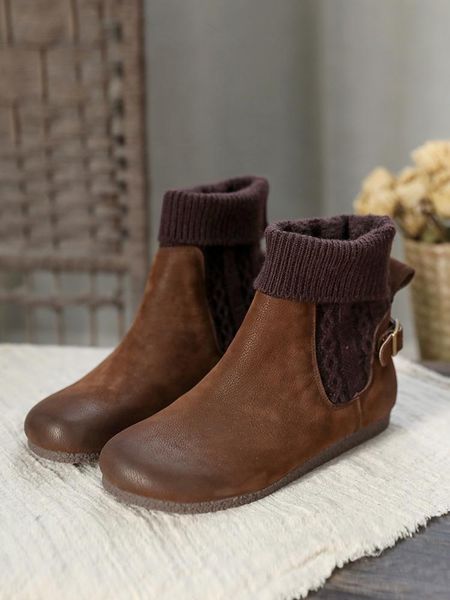 boots tayunxing handmade shoes genuine leather splice knitting round low heel flats soft platform comfort women ankle boot w6122-3, Black
boots tayunxing handmade shoes genuine leather splice knitting round low heel flats soft platform comfort women ankle boot w6122-3, Black