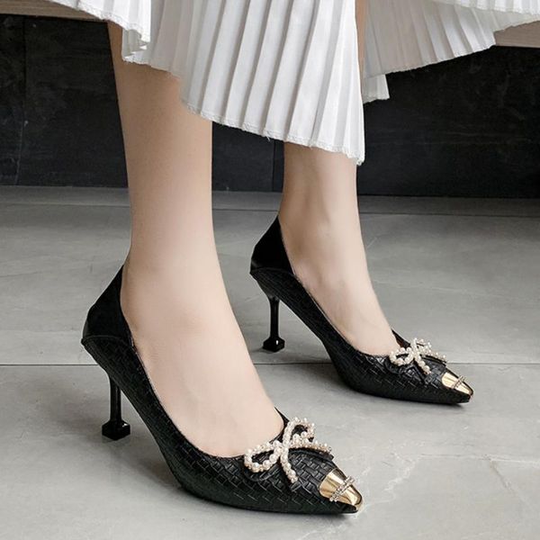 dress shoes lucyever pearl bowknot thin heels pumps women pointed toe slip-on high woman crystal banquet party ladies, Black
dress shoes lucyever pearl bowknot thin heels pumps women pointed toe slip-on high woman crystal banquet party ladies, Black