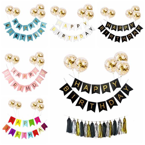 party decoration happy birthday banner pink black sequin balloon garland flags paper tassel wedding kid favor supplies
party decoration happy birthday banner pink black sequin balloon garland flags paper tassel wedding kid favor supplies