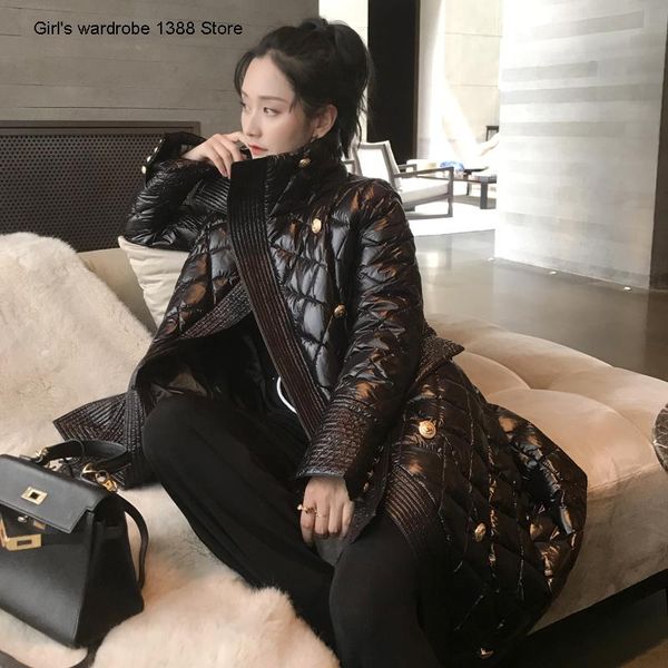 casual dresses high end italian craft waist closing temperament warm single breasted medium length down jacket for women, Black;gray
casual dresses high end italian craft waist closing temperament warm single breasted medium length down jacket for women, Black;gray